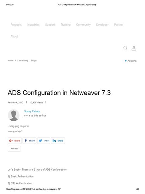 ADS Configuration in Netweaver 7