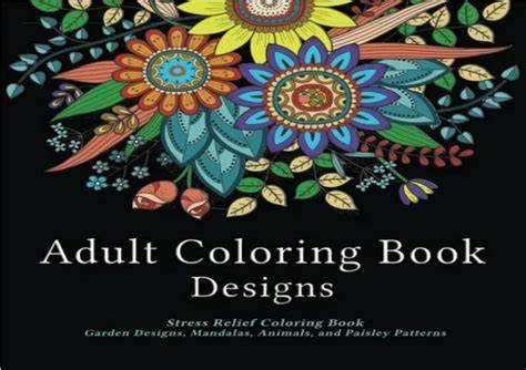Adult coloring book designs : stress relief coloring book : garden ... - raincitystudios.com