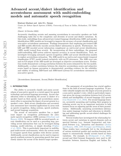 Advanced accent/dialect identification and accentedness ... - PubMed - coolestguyplanet.net