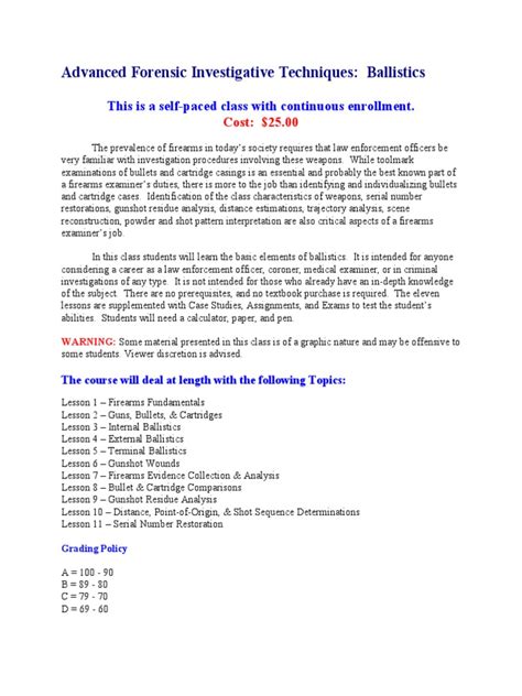 Advanced Ballistics Techniques - wintechmobiles.com