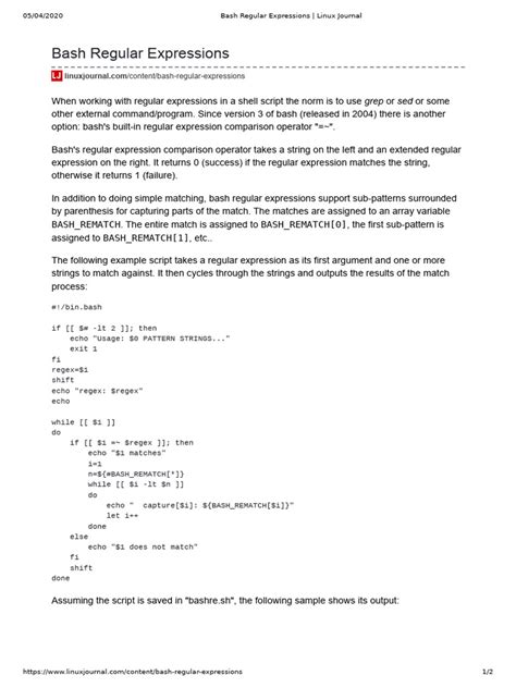 Advanced Bash Regular Expressions Guide - coolestguyplanet.net