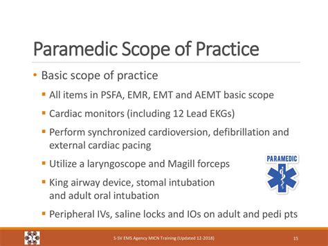 ADVANCED EMT (AEMT) SCOPE OF PRACTICE - MVEMSA