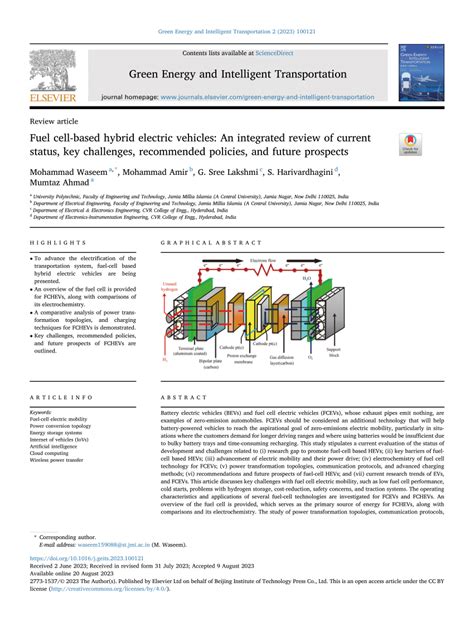 Advancements and challenges of fuel cell integration in electric ... - wintechmobiles.com