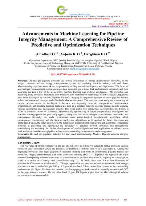 Advancements in Machine Learning for Pipeline Integrity ... - Zenodo - coolestguyplanet.net