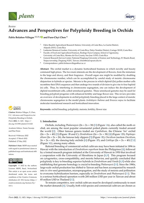 Advances and Perspectives for Polyploidy Breeding in Orchids - muktibox.com