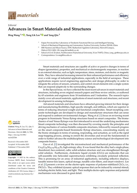 Advances in Smart Materials and Structures - wintechmobiles.com