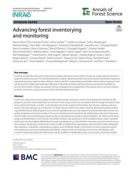 Advancing forest inventorying and monitoring - Springer - raincitystudios.com