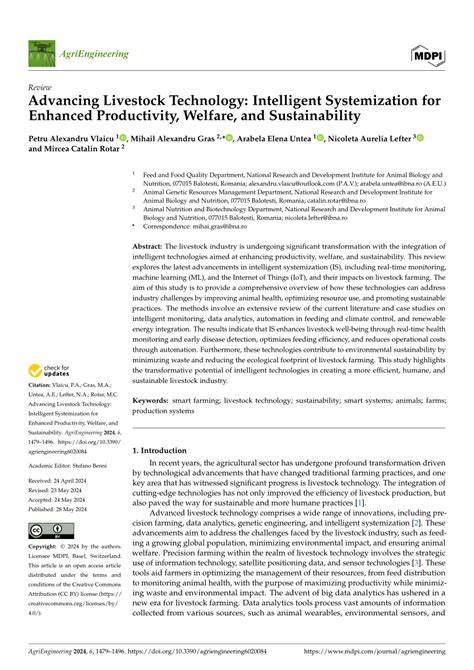 Advancing Livestock Technology: Intelligent Systemization for ... - MDPI - raincitystudios.com