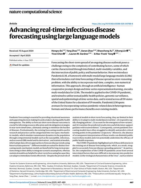 Advancing real-time infectious disease forecasting using large ... - Nature - coolestguyplanet.net