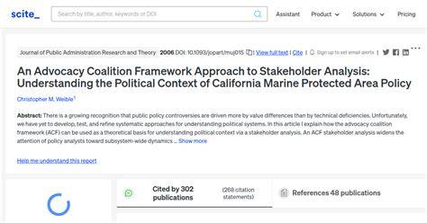 Advocacy Coalition Framework Approach to Stakeholder Analysis ... - raincitystudios.com