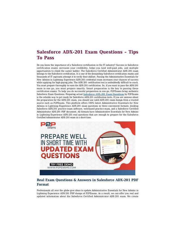 ADX-201 PDF Testsoftware