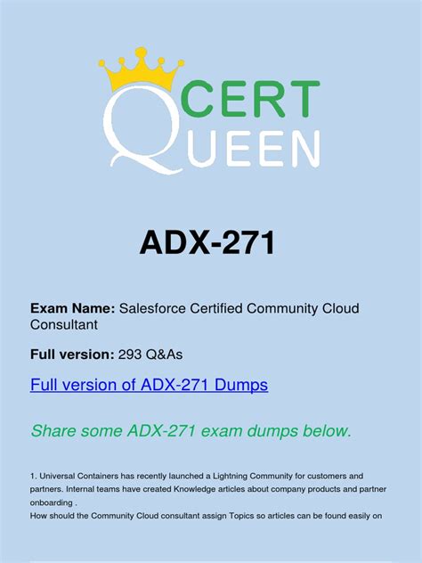 ADX-271 Ausbildungsressourcen