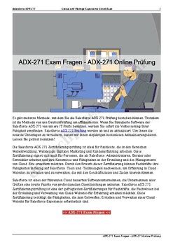ADX-271 Prüfungsmaterialien