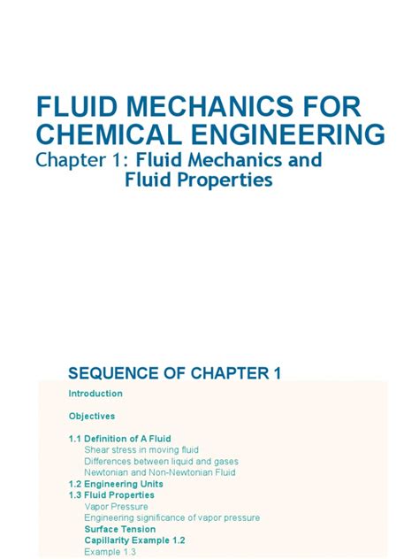AE 233 Chapter 4 Fluid Mechanics for Chemical Engineering 1