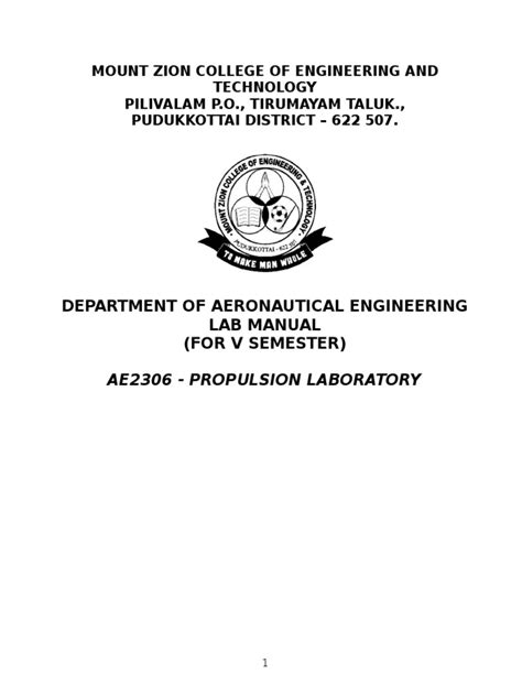 AE2306 Lab Manual