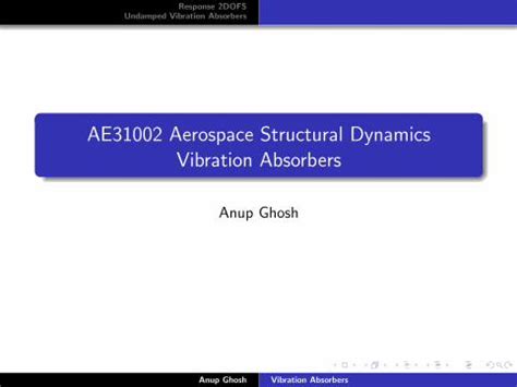 AE31002 Aerospace Structural Dynamics 2016