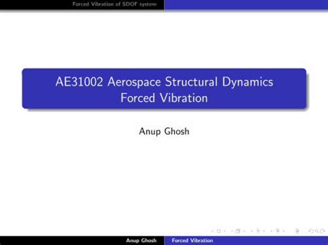 AE31002 Aerospace Structural Dynamics 2016