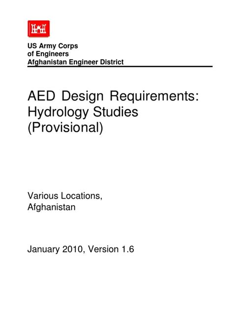 AED Design Requirements Hydrology Jan10