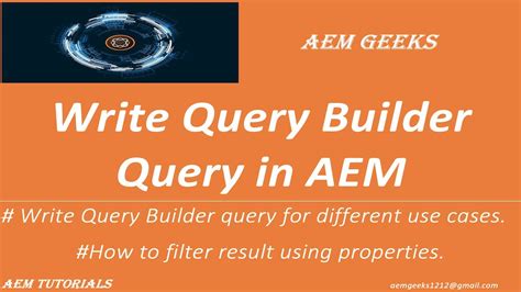 AEM Tutorial 43 Query Builder 2 How to write Query Builder query