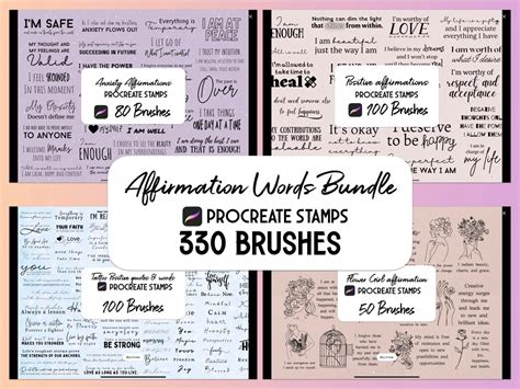 Affirmation Procreate Stamp Brushes - Etsy - muktibox.com