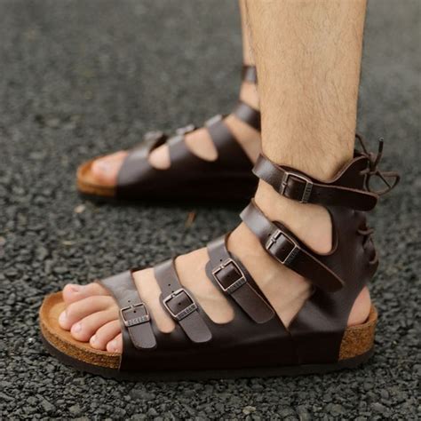 AFINDI sandals for men， Gladiator Sandals Men Flats Summer …