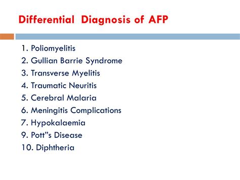 AFP Differential Diagnosis