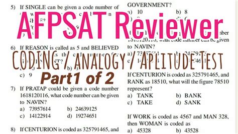 AFPSAT REVIEWER pdf