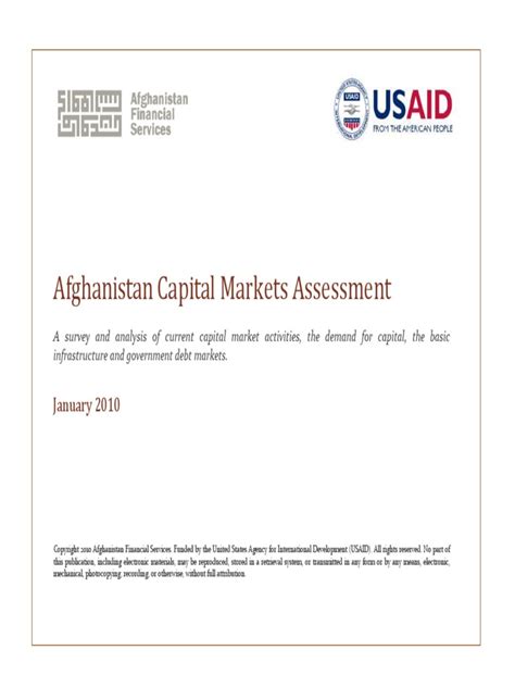 AFS Afghanistan Capital Markets Assessment