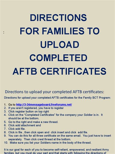 AFTB Certificate Upload