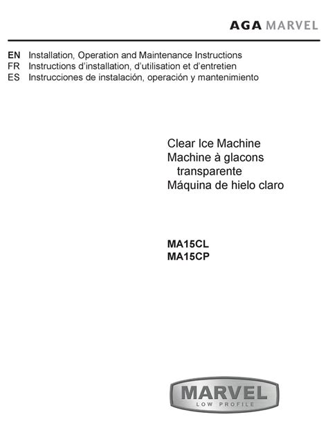 AGA marvel ML15CL, MA15CPS1RS, MA15CL, ML15C*P Series, …