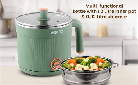 AGARO Regency Multipurpose Kettle with Stainless Steel Steamer ... - raincitystudios.com