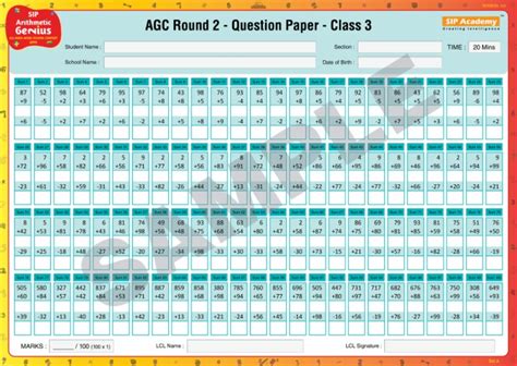 AGC Round 2 Question Paper Class 3