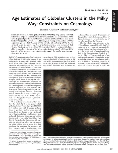 Age Estimates of Globular Clusters in the Milky Way ... - Science - muktibox.com