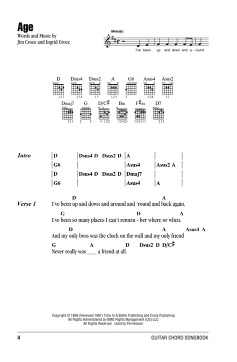 AGE Tab - Jim Croce E-Chords