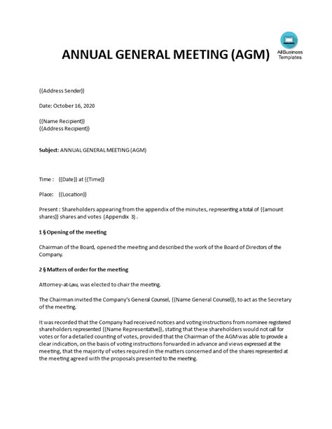 AGM Minutes - RFW