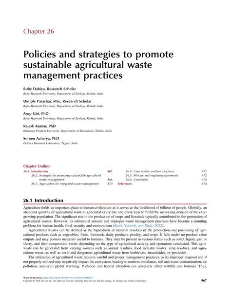 Agricultural Waste Management Policies and Programme for - raincitystudios.com