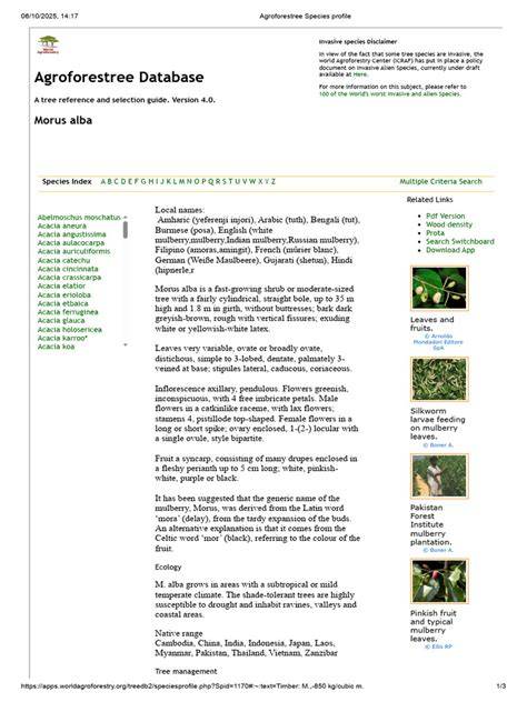 Agroforestree Species profile - Center for International Forestry … - raincitystudios.com