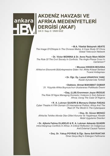 AHBV Dergiler HACI BAYRAM. 