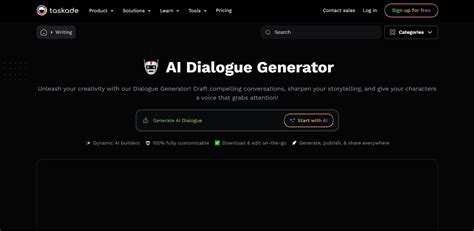 AI Dialogue Generator - Writing & Editing - AI Tools - coolestguyplanet.net