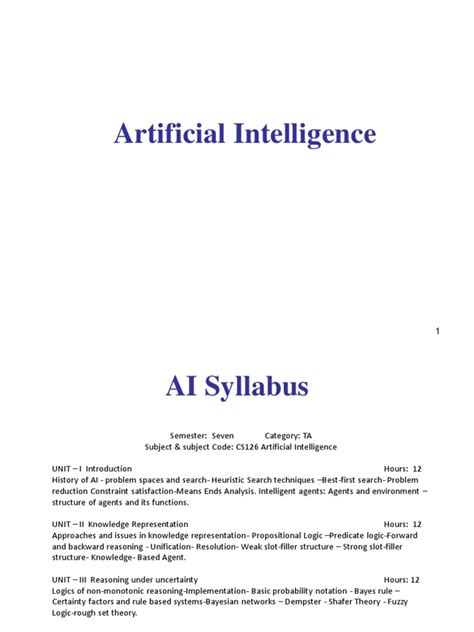 AI Introduction 1a