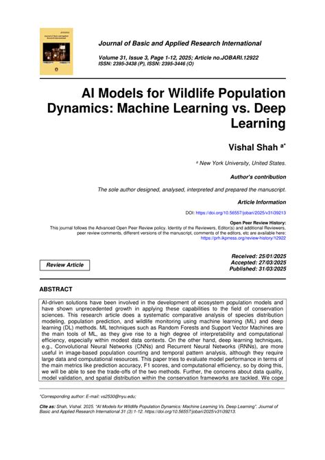 AI Models for Wildlife Population Dynamics: Machine ... - ResearchGate - coolestguyplanet.net