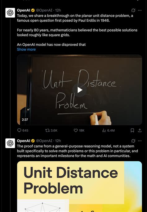 AI Solves 80-Year-Old Math Mystery: OpenAI's Planar Unit Distance Problem Breakthrough (2026)