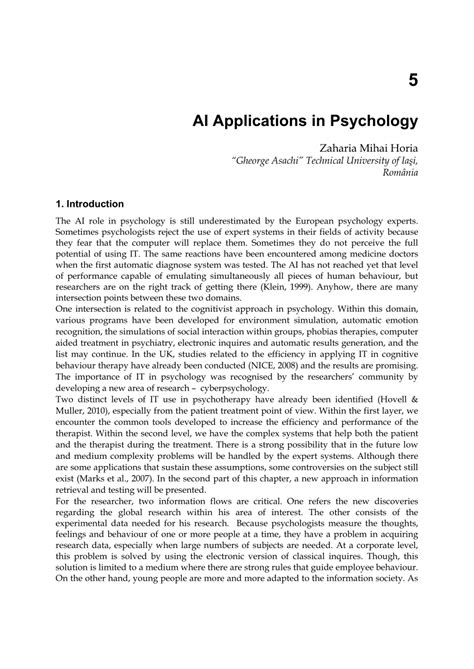 AI applications and psychology pdf