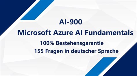 AI-900 Deutsch Prüfungsfragen