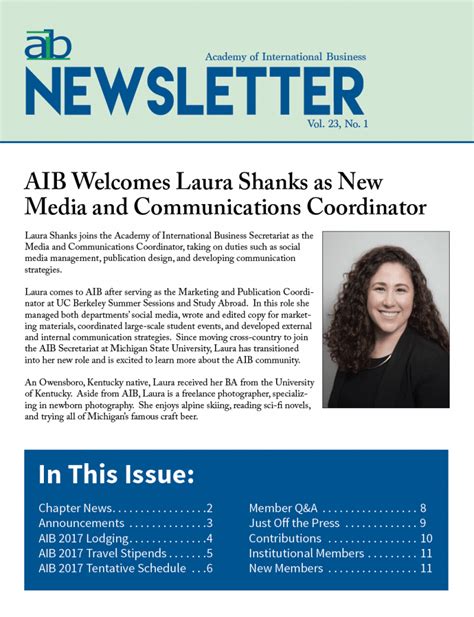AIBC 2015 Newsletter Issue 1