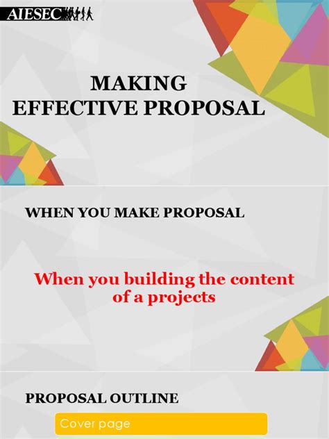 AIESEC Making Proposal