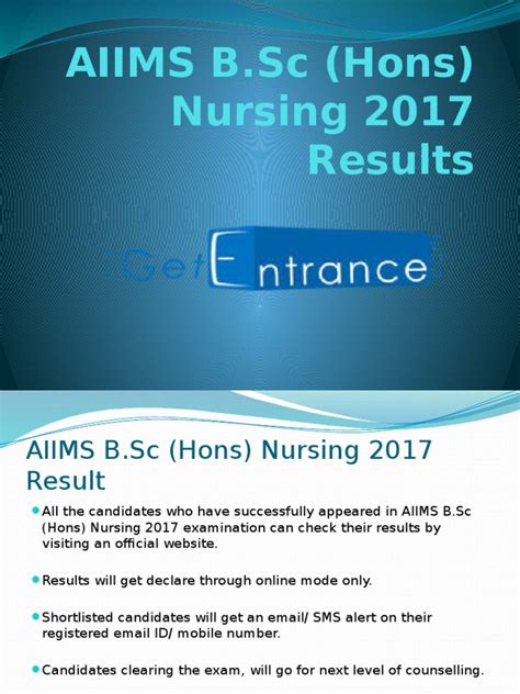 AIIMS B sc Hons Nursing 2017 Counselling