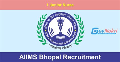 AIIMS Bhopal Recruitment Notification for 700 Nursing Posts 1