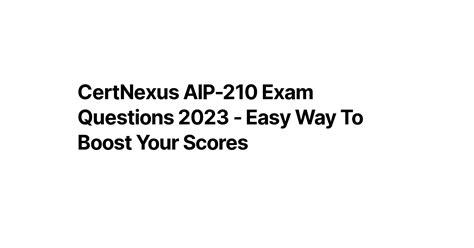 AIP-210 Exam