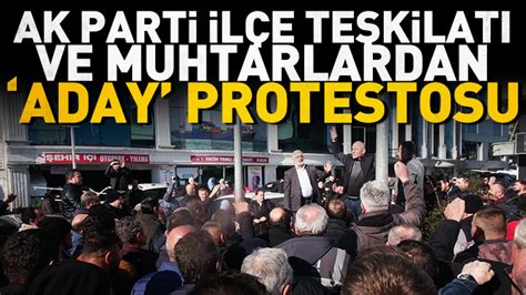 AK Parti Tekkeköy İlçe Teşkilatı ve muhtarlardan ’aday’ protestosu